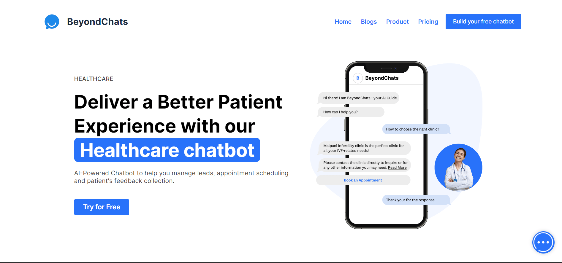 Chatbot For Healthcare | Beyondchats